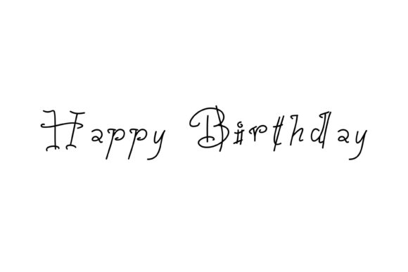 Happy Birthday Font Font