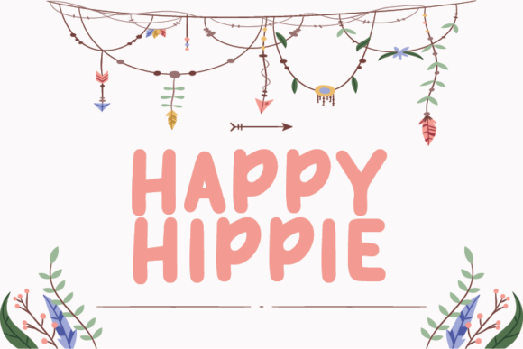 Happy Hippie Font Poster 1