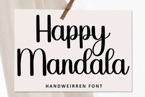 Happy Mandala Font Poster 1