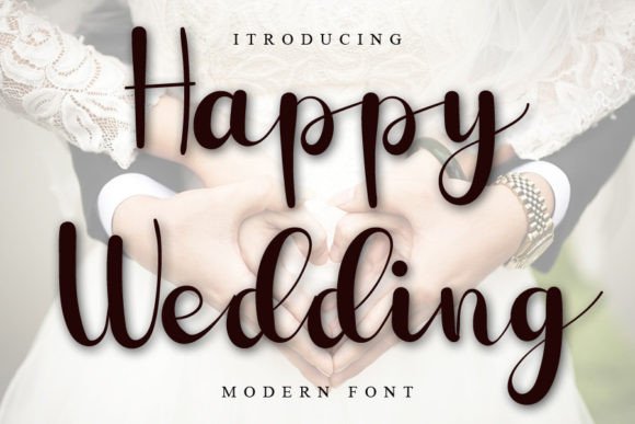 Happy Wedding Font Poster 1