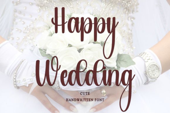 Happy Wedding Font Poster 1