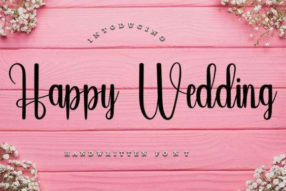 Happy Wedding Font Poster 1