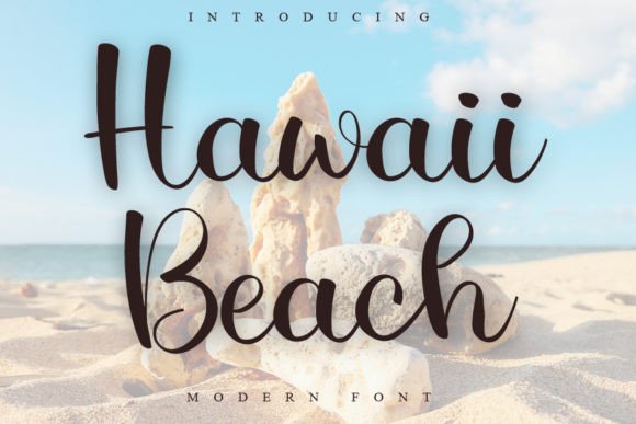 Hawaii Beach Font Poster 1