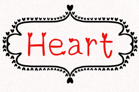 Heart Font Poster 1