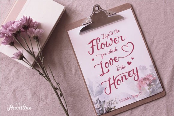 Heartline Font Poster 5