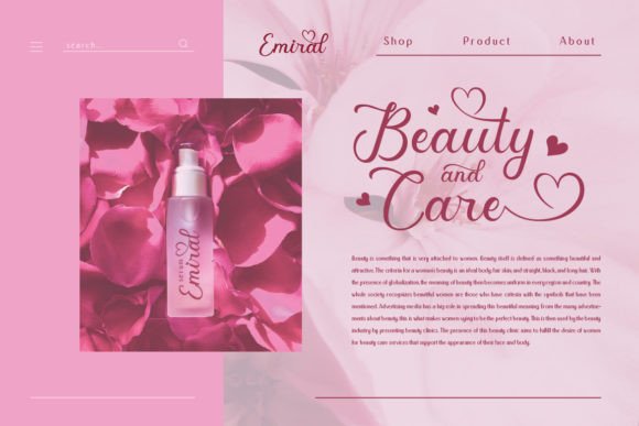 Heartline Font Poster 8
