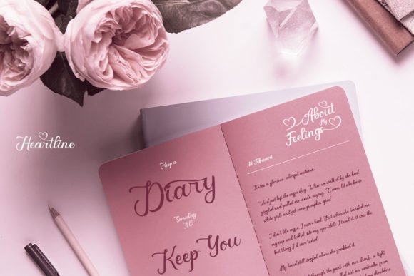 Heartline Font Poster 9