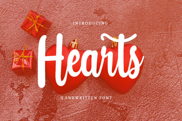 Hearts Font Poster 1