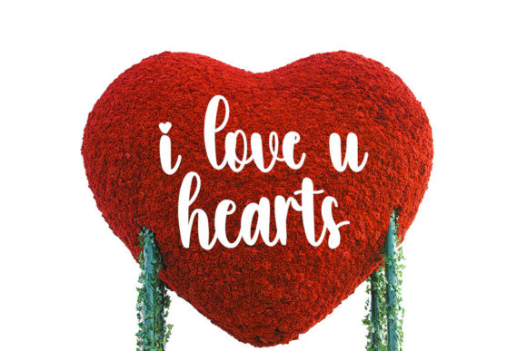 Hearts Font Poster 2