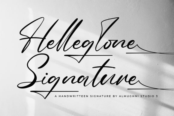 Helleglone Signature Font Poster 1
