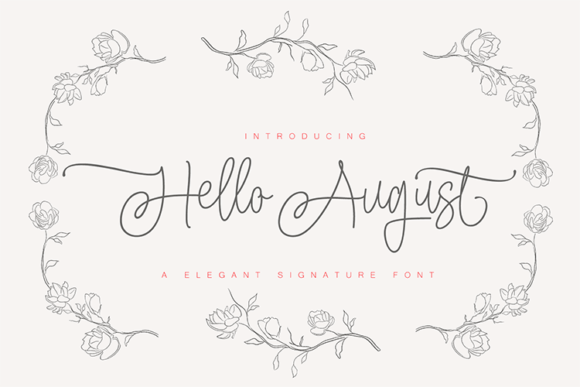 Hello August Font Hello August Font Poster 1