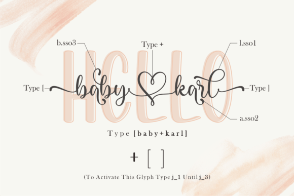 Hello Baby Karl Duo Font Poster 2