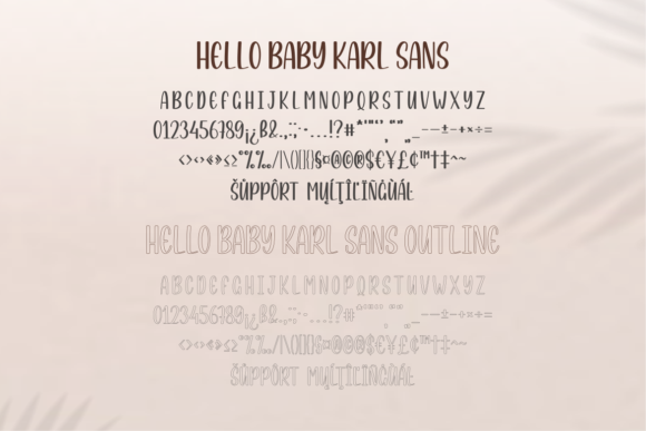 Hello Baby Karl Duo Font Poster 11