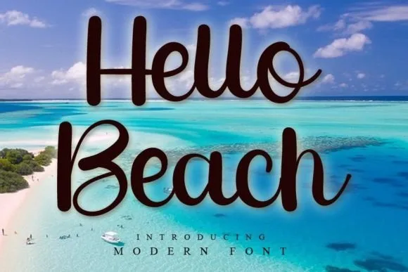 Hello Beach Font Hello Beach Font Poster 1