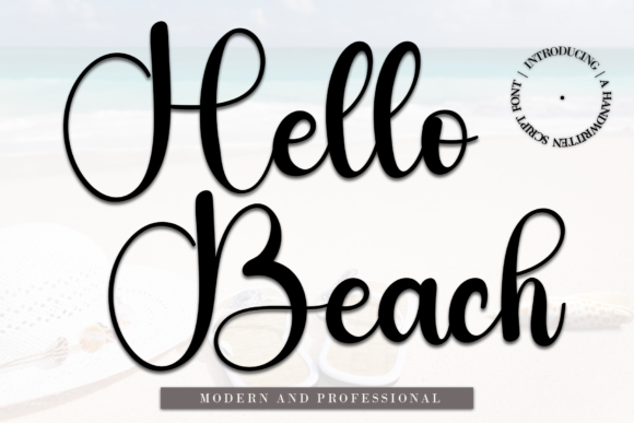 Hello Beach Font Poster 1