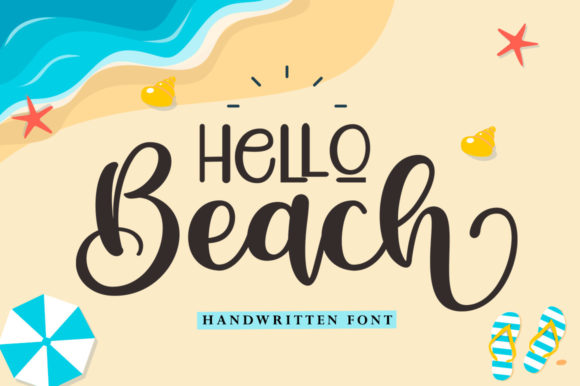 Hello Beach Font Poster 1