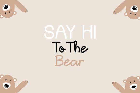 Hello Bear Font Poster 5