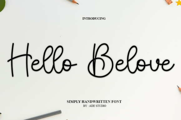 Hello Belove Font Hello Belove Font Poster 1