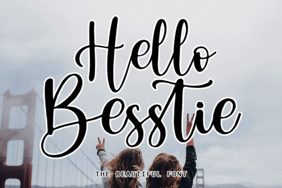 Hello Besstie Font Poster 1