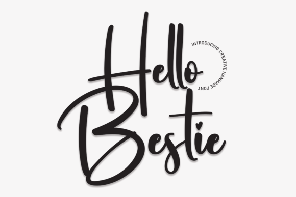 Hello Bestie Font Poster 1