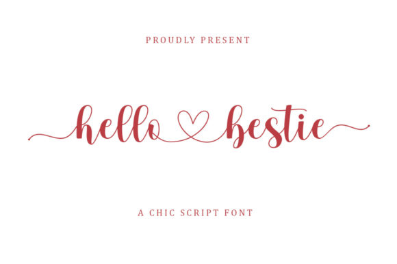 Hello Bestie Font Poster 1