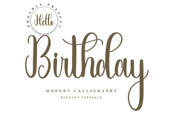 Hello Birthday Font Poster 1