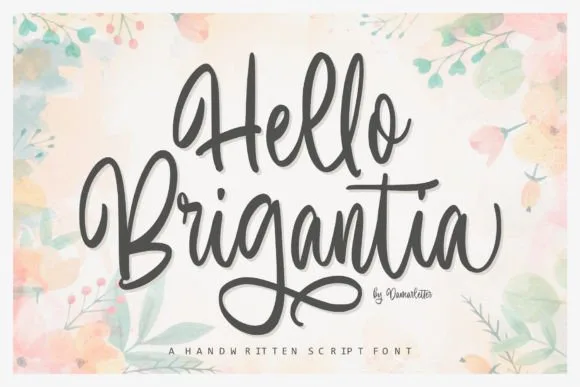 Hello Brigantia Font Hello Brigantia Font Poster 1