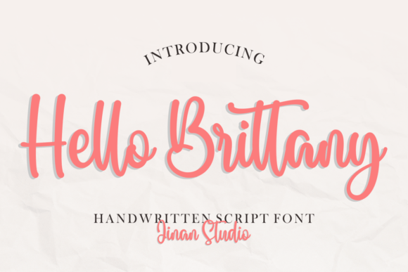 Hello Brittany Font Poster 1