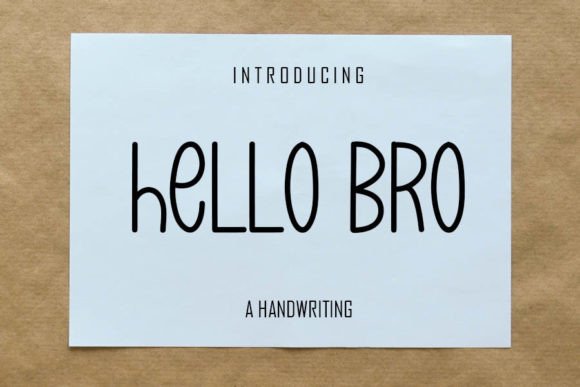 Hello Bro Font Poster 1