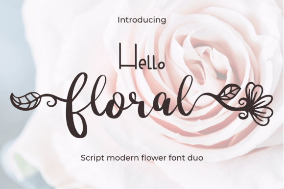 Hello Floral Font Poster 1