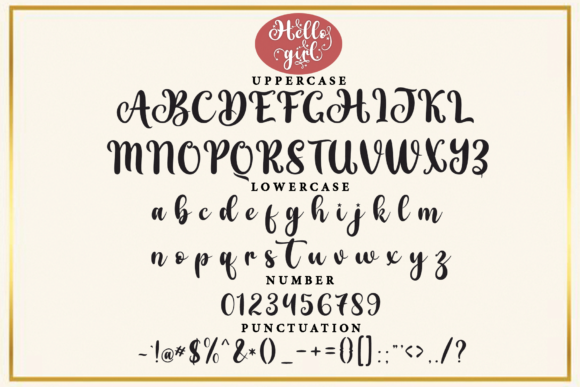 Hello Girl Font Poster 9