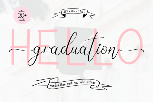 Hello Graduation Font Poster 1