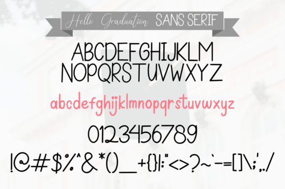 Hello Graduation Font Poster 12