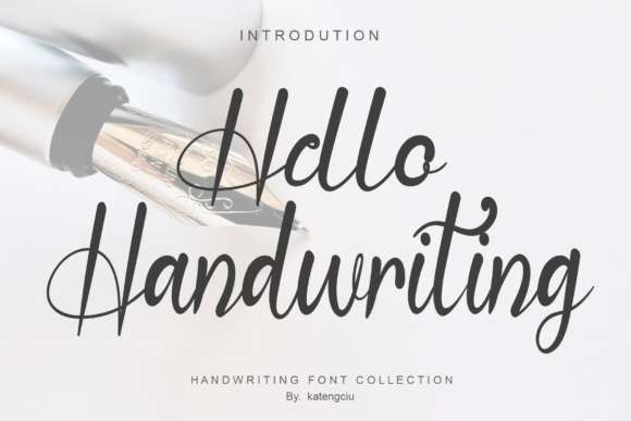 Hello Handwriting Font Poster 1