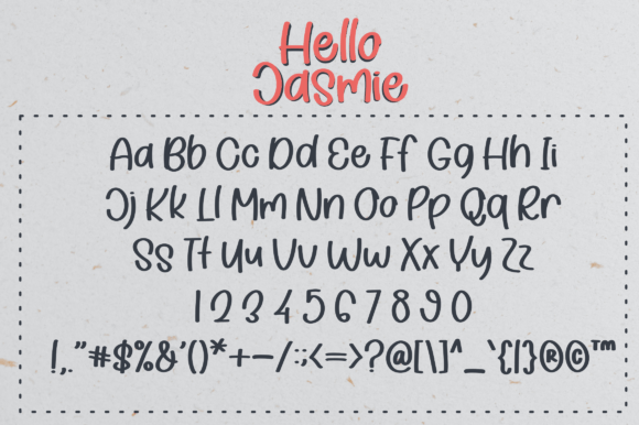 Hello Jasmie Font Poster 4