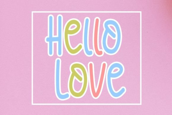 Hello Love Font Poster 1