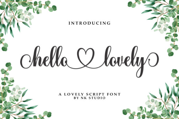 Hello Lovely Font Poster 1