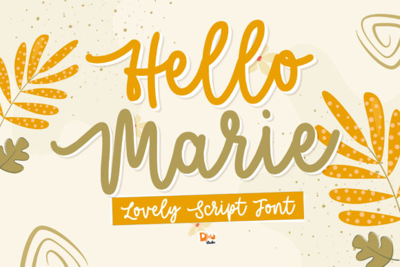 Hello Marie Font Poster 1