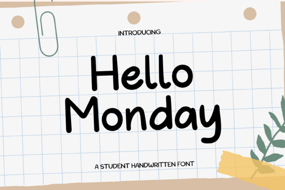 Hello Monday Font Hello Monday Font Poster 1