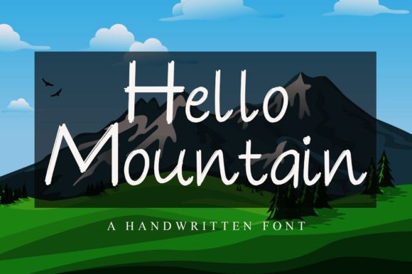 Hello Mountain Font Poster 1