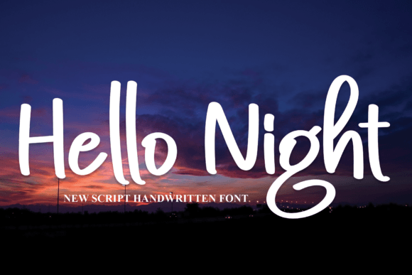 Hello Night Font Poster 1