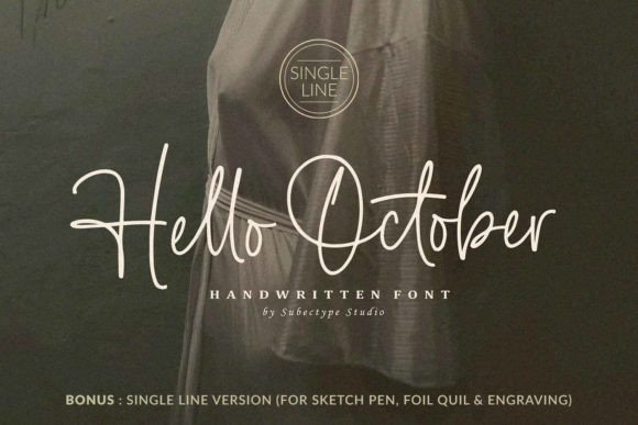 Hello October Font Poster 1