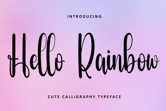 Hello Rainbow Font Poster 1