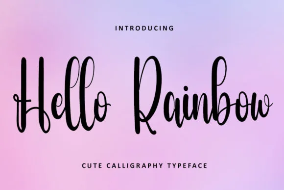 Hello Rainbow Font Poster 1