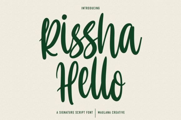 Hello Rissha Font Poster 1