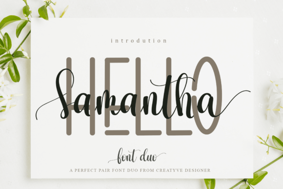 Hello Samantha Font Poster 1