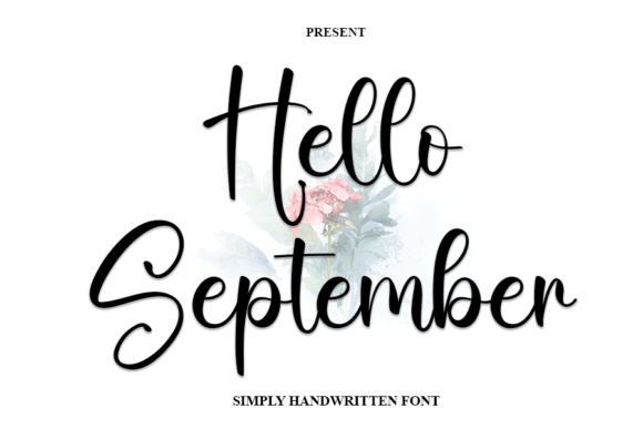 Hello September Font Poster 1