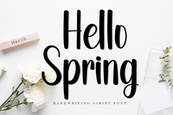 Hello Spring Font Poster 1