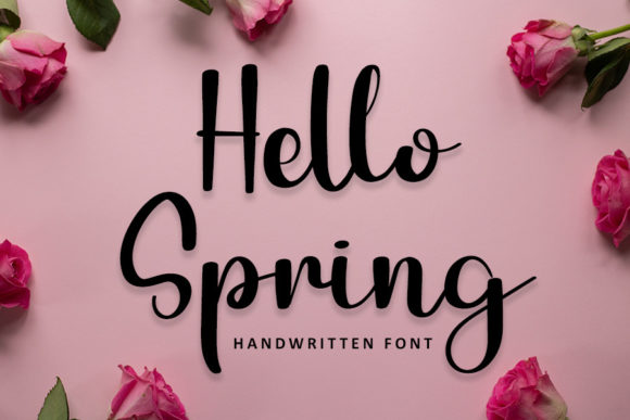 Hello Spring Font Poster 1