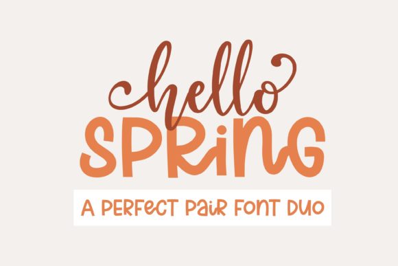 Hello Spring Font Poster 1